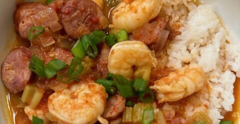 Spicy Shrimp and Andouille Soup – Fridge Foraging