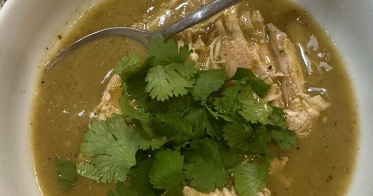 Chicken and Roasted Green Chili Soup – Slow Cooker